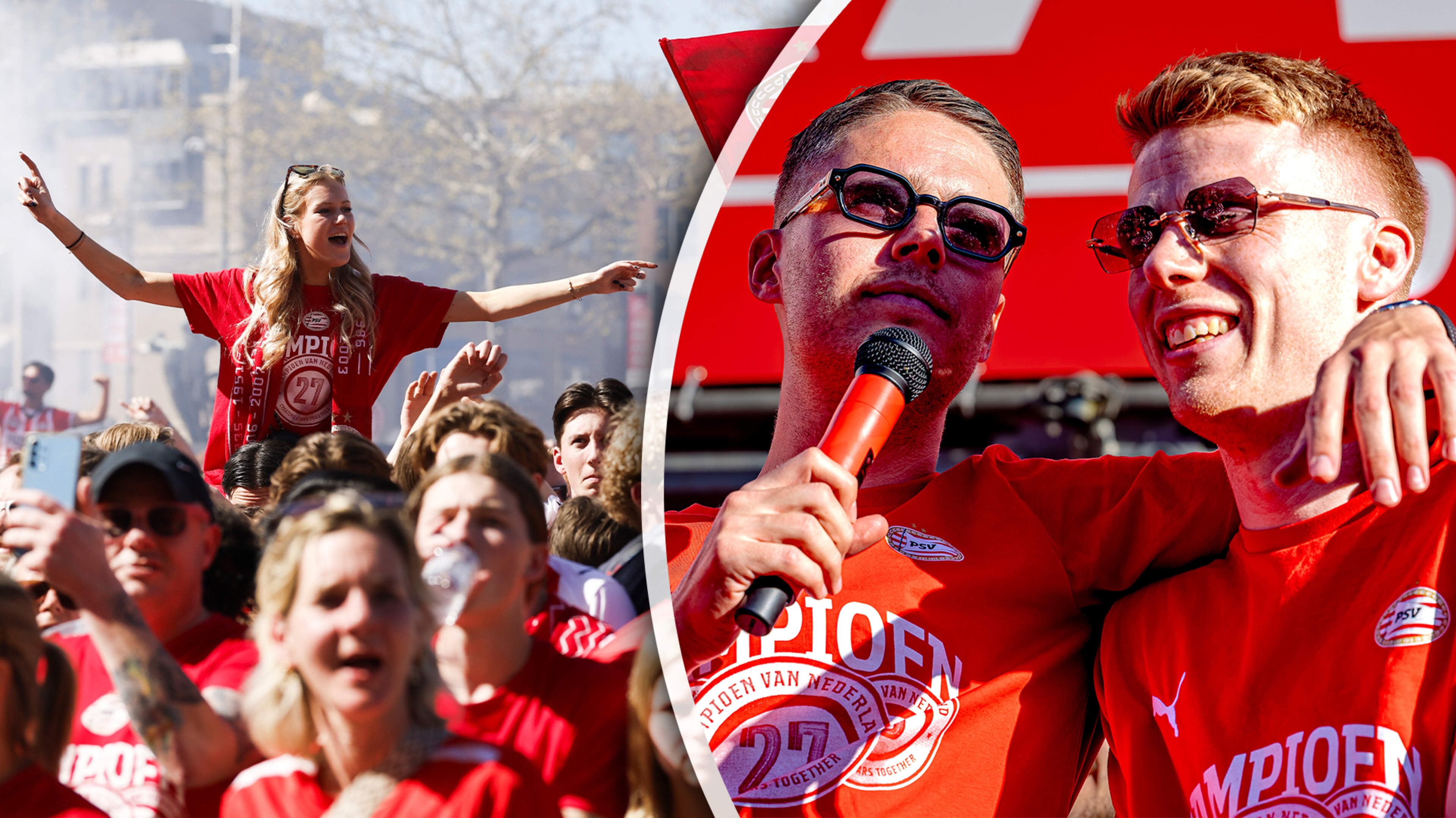 Eindhoven ontploft in rood en wit tijdens kampioenshuldiging: ’Boeren, tot volgend jaar!’